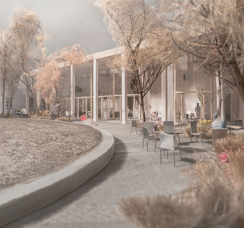 new design of the courtyard