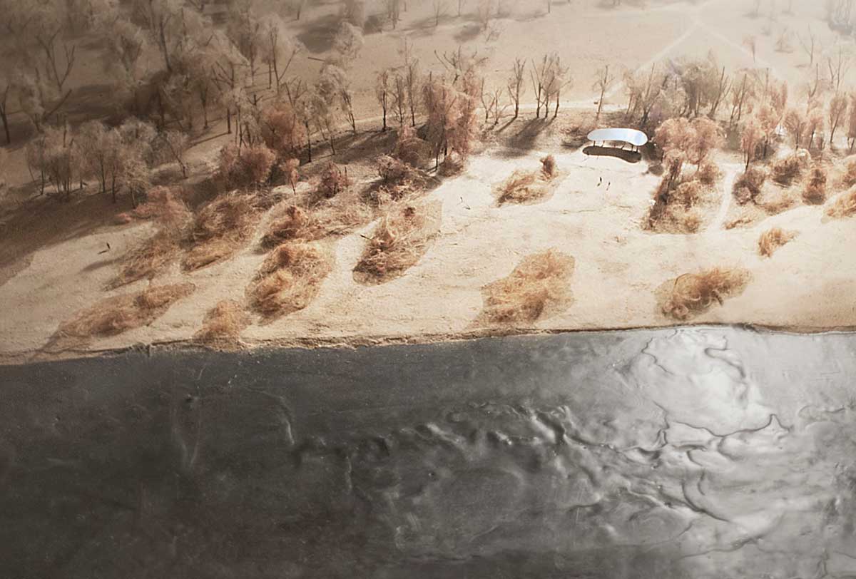 Recreational area at the riverside